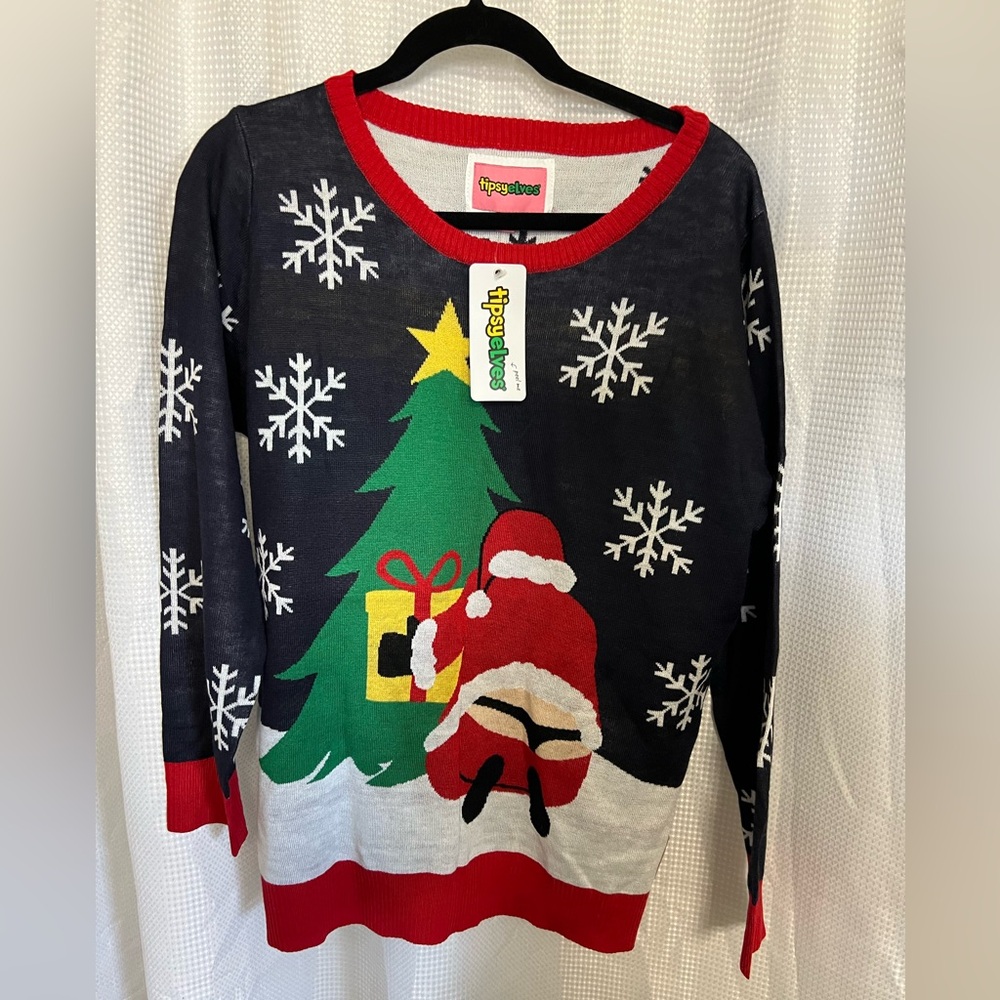 Tipsy Elves Red and White Sweater